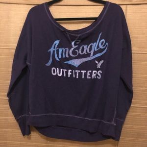 AE Slouchy Cropped Crew Neck Sweatshirt